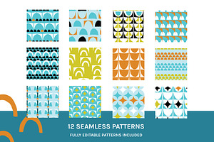 Mod Mid Century Seamless Patterns