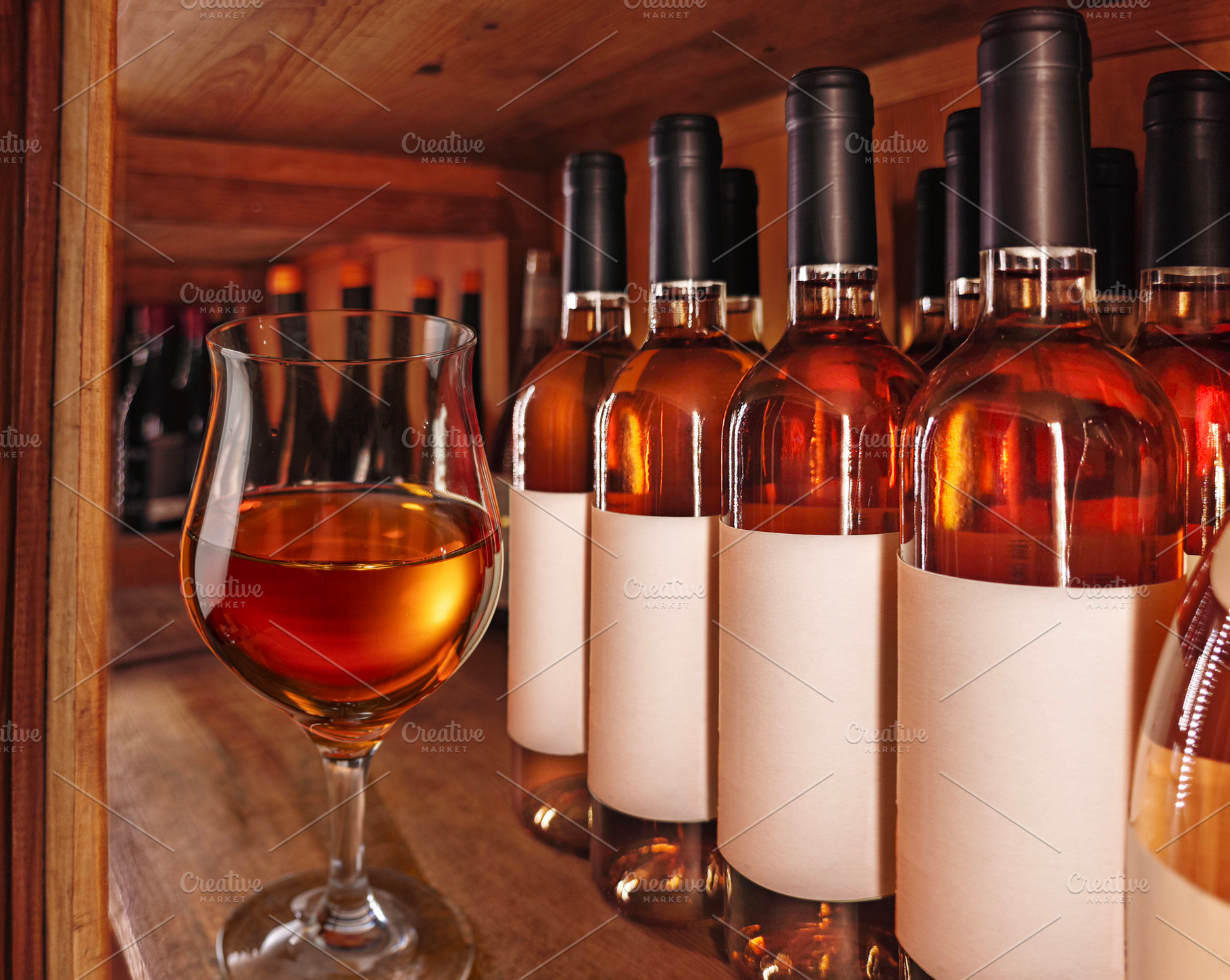Sweet dessert red or rose wine, a Food & Drink Photo by Volff