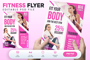 5 Fitness Flyer Bundle / Gym Flyer, a Flyer Template by Ammad (Thumbnail 6 of 6)