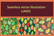 Background of leaves. Seamless., a Decorative Illustration by katykin (Thumbnail 1 of 4)