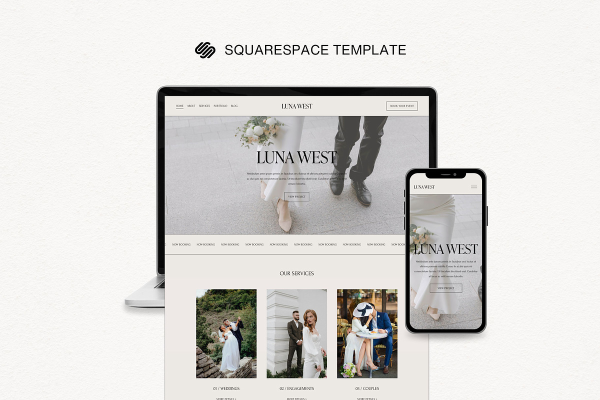 Squarespace 7.1 Template: Luna West, a Squarespace Template by Deb Creative Studio (Photo 1 of 9)