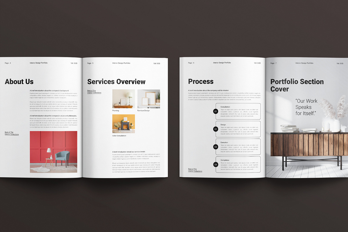 Interior Design Portfolio Template, a Brochure Template by E-Type (Photo 3 of 10)