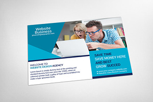 Website Design Business Postcard Psd