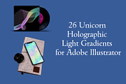 26 Holographic Illustrator Gradients, a Gradient Add-On by Kseniya-Omega (Thumbnail 1 of 5)
