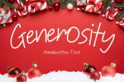 Generosity is a handwritten font, a Handwritten Font by Brown Cupple (Thumbnail 1 of 9)