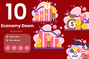 Economy Down Illustration Pack, an Illustration by baii09 (Thumbnail 1 of 4)