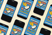 Cartoon Pickleball Tournament Flyer, a Flyer Template by Aiyari Graphic (Thumbnail 2 of 3)