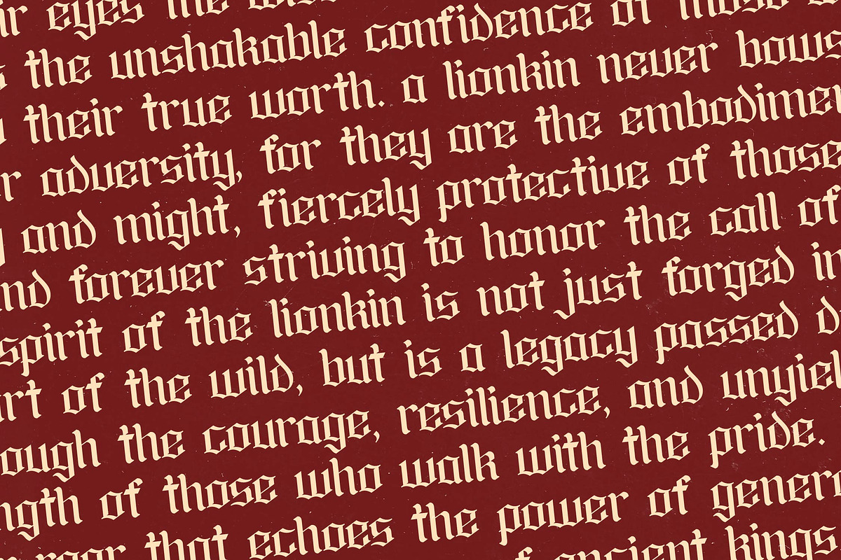 Lionkin Stylish Blackletter Font, a Blackletter Font by timelesstype.co (Photo 17 of 20)