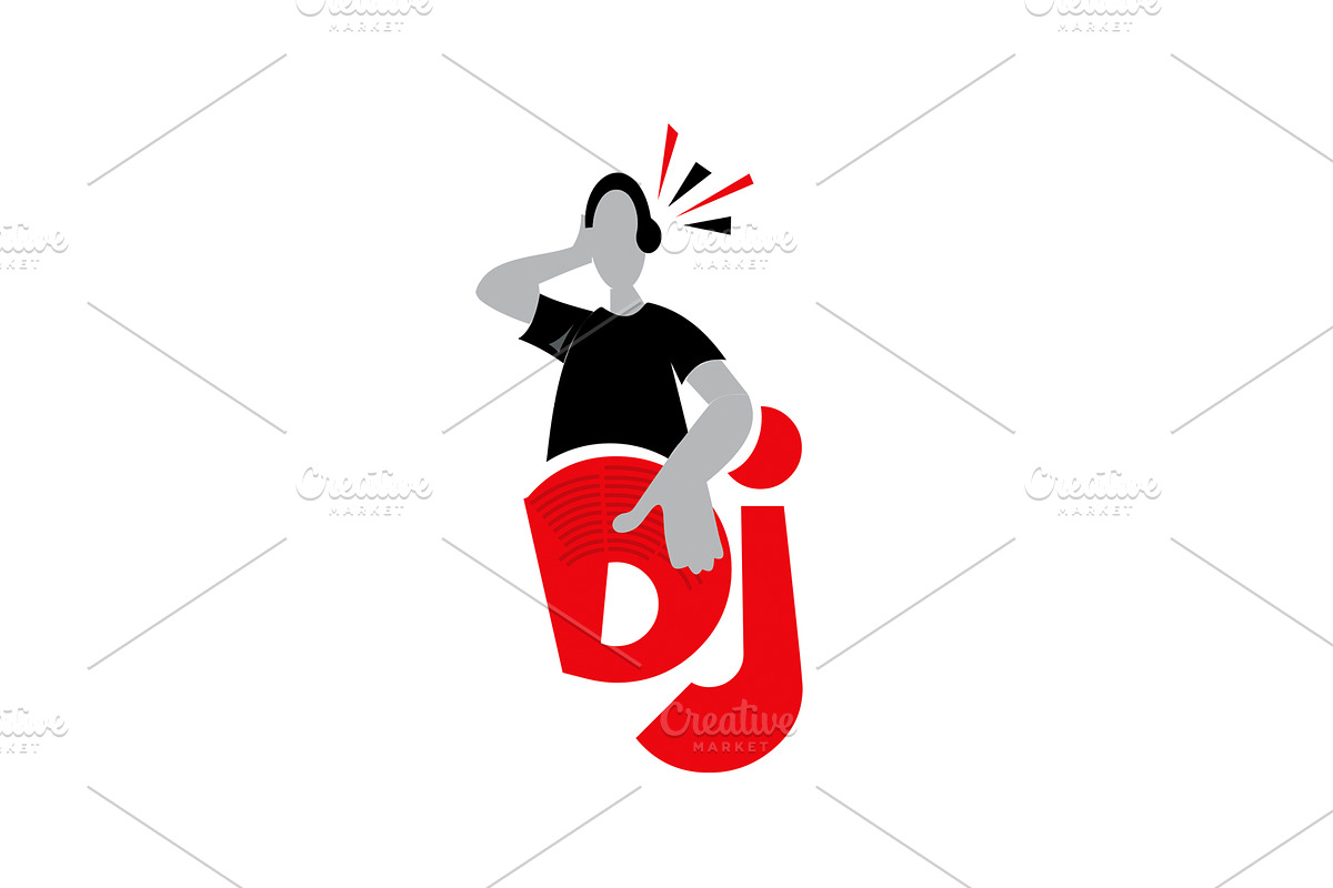 DJ Music Vector Logo Design, a Branding & Logo Template by Imran Haroon
