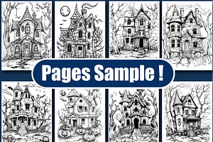 Halloween Hunted House Coloring Book