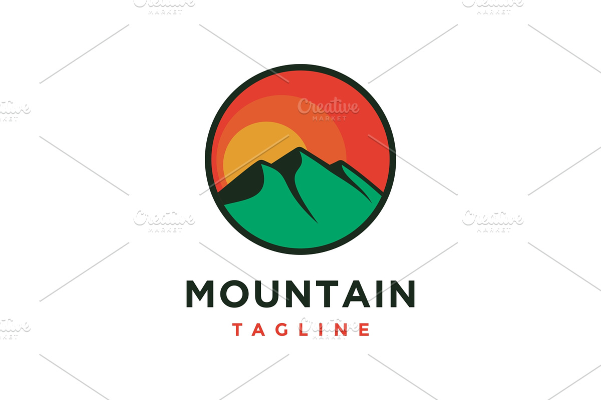Mountain Landscape Hills Logo Design, a Branding & Logo Template by jundio studio