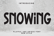 Snowing | Script Font, a Script Font by Scratchones (Thumbnail 1 of 8)