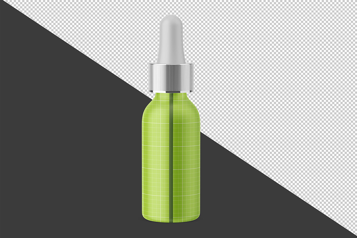 Matte Dropper Bottle With Metal Cap, a Product Mockup by Green Art (Photo 5 of 5)
