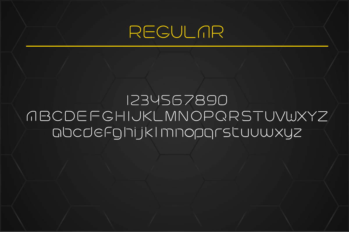 Futuristic linear style typeface. preview 4