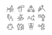 40 Business People Icons, an Outline Icon by kucingklawu (Thumbnail 4 of 5)