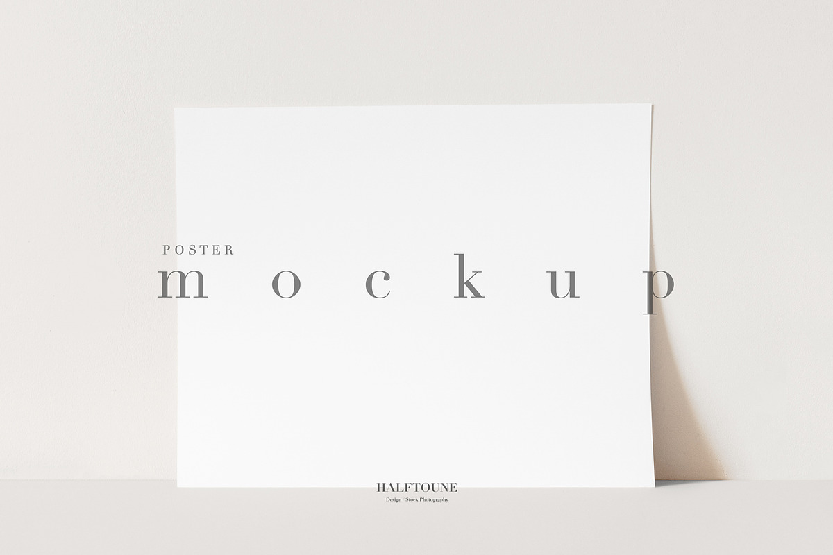 Customizable Horizontal Poster Mock, a Mockup by HALFTOUNE (Photo 1 of 5)