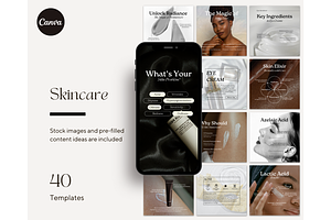 Skincare Instagram Template - Canva