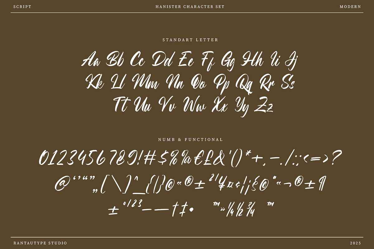 Hanister Modern Script Font, a Script Font by RantautypeStudio (Photo 16 of 17)