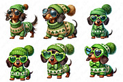 St. Patrick’s Day Dachshund Dog Png, an Illustration by Watercolor design (Thumbnail 4 of 4)