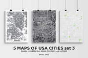 5 maps of USA cities 3, a Transportation Illustration by MaximGertsen (Thumbnail 1 of 10)
