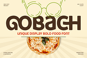Gobach - Unique Bold Food Font, a Sans Serif Font by TokoPress (Thumbnail 1 of 13)