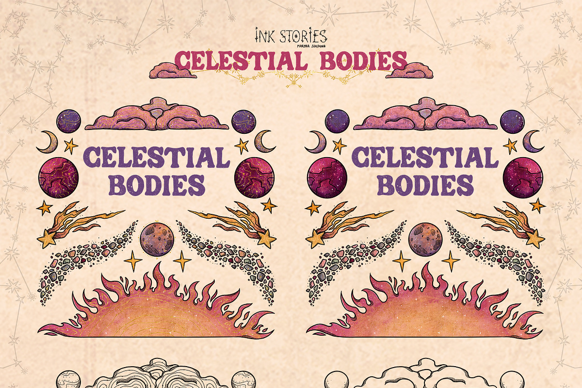 Celestial Bodies, an Object Illustration by Ink Stories (Photo 12 of 23)