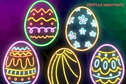 Neon Easter Spring Clipart PNG, a Seasonal Illustration by Lenninator Digital (Thumbnail 2 of 7)