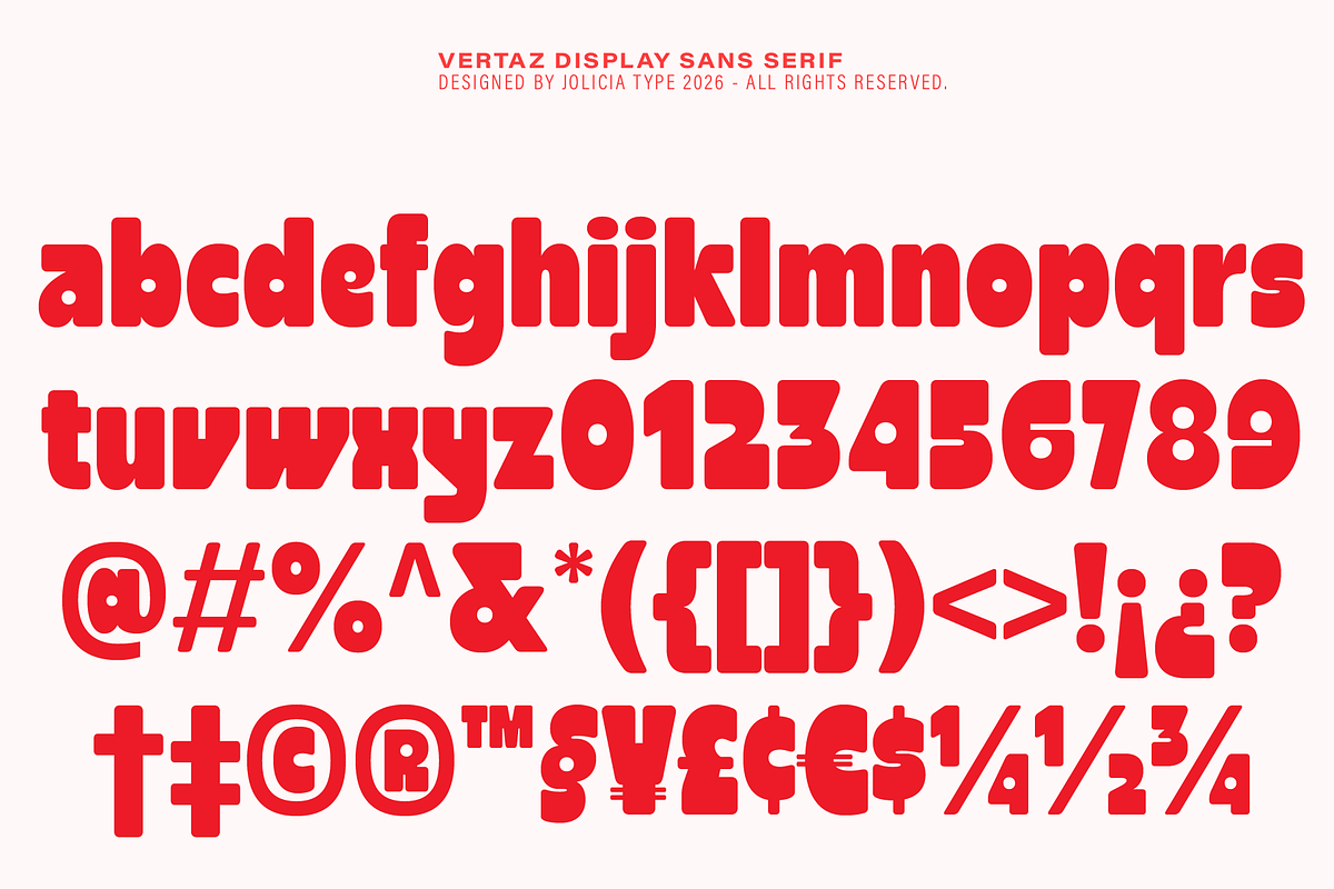 Vertaz Display | Chunky Font, a Sans Serif Font by Jolicia Type (Photo 9 of 11)