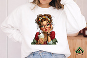 Whimsical Summer Coffee Girl Clipart, an Illustration by Craft Nest (Thumbnail 6 of 12)