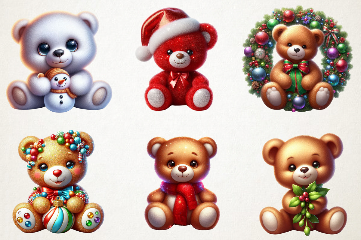 Cute Christmas Teddy Bear Sublimatio, an Illustration by RobertsArt (Photo 3 of 5)