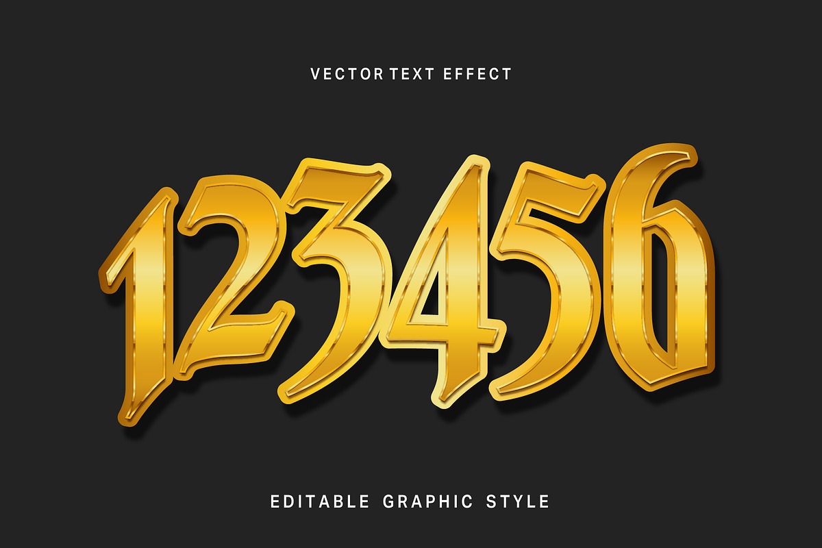 Gold Gothic Elegant Text Effect preview 2