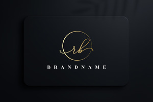 Letter RB Handwritten Signature Logo