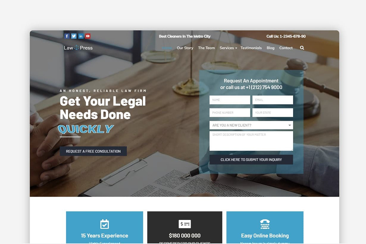 LawPress Law Firm WordPress Theme