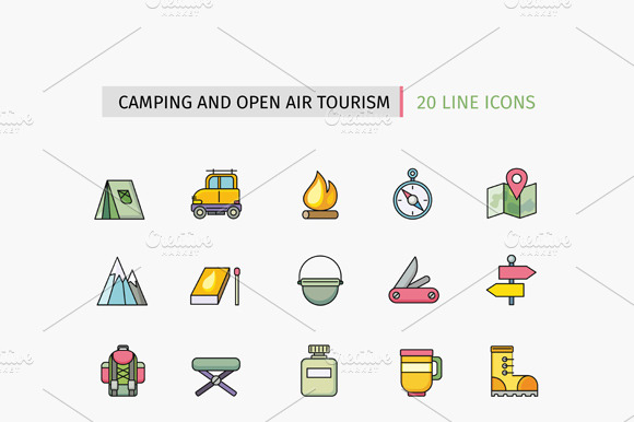 Camping Equipment Open Air Tourism