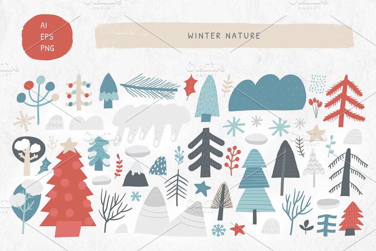 Winter Christmas Clipart, an Object Graphic by Veresk (Photo 5 of 18)