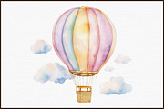 Summer Pastel Hot Air Balloon Clipar, an Illustration by Sublimation Artist (Thumbnail 3 of 6)