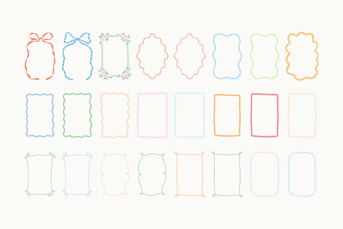 Naive Hand Drawn Frames & Background, an Object Graphic by Leila Divine (Photo 11 of 16)