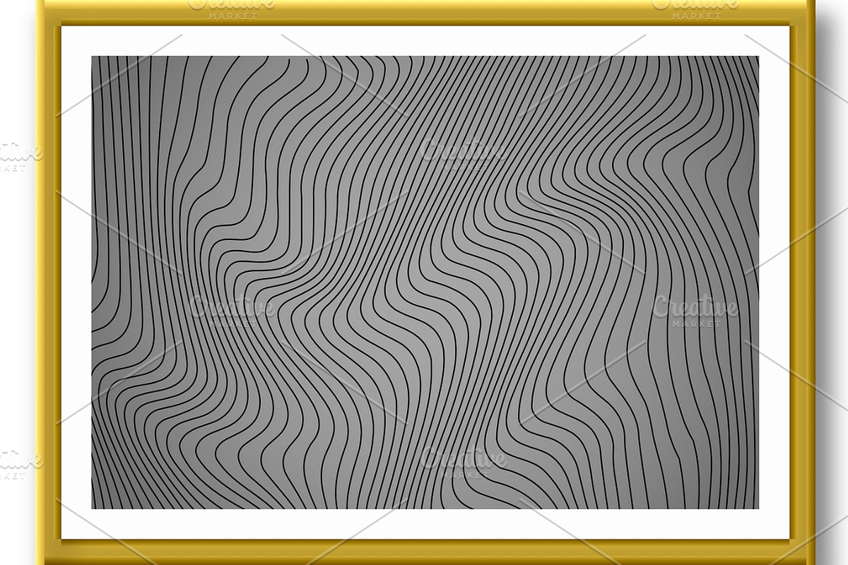 Abstract background with wavy lines, a Pattern Graphic by RODINA (Photo 2 of 3)
