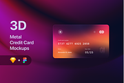 3D Metal Credit Card Mockups - SaaS, a Templates & Theme by Base Design Studio (Thumbnail 1 of 6)