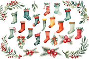 Watercolor Christmas Animals, an Animal Illustration by Evgeniia (Thumbnail 5 of 5)