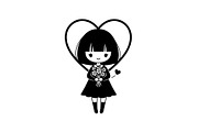 Cute Love Girl Silhouette Bundle, an Illustration by Designs_River (Thumbnail 45 of 53)