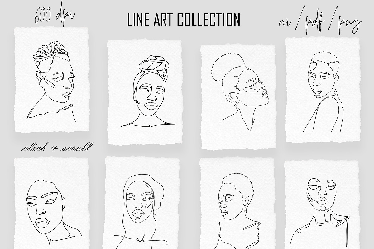 LINE ART COLLECTION DARK SKIN BEAUTY, a Food Illustration by ArtOLB (Photo 10 of 11)