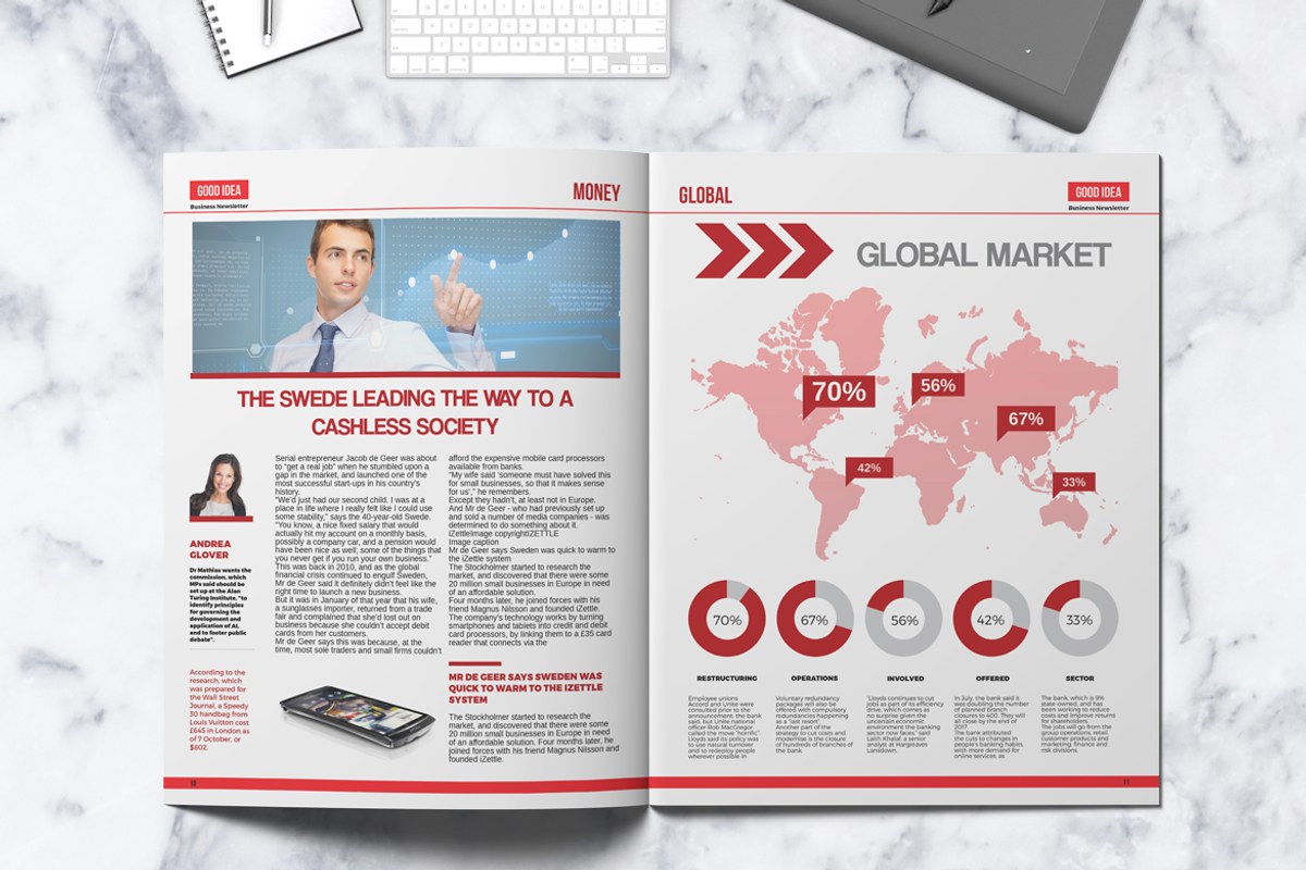 Business Newsletter Pack, a Brochure Template by Boris Cupac (Photo 8 of 16)