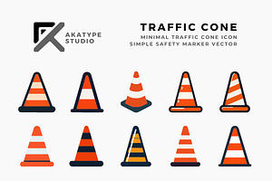 Traffic Cone Vector Icon, an Icon by Akatype Studio