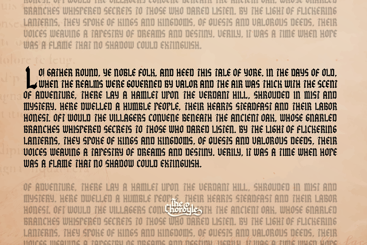 The Chordyle | Blackletter Font, a Blackletter Font by Denustudios (Photo 4 of 12)