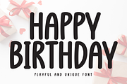 Happy Birthday | Script Font, a Script Font by Scratchones (Thumbnail 1 of 8)