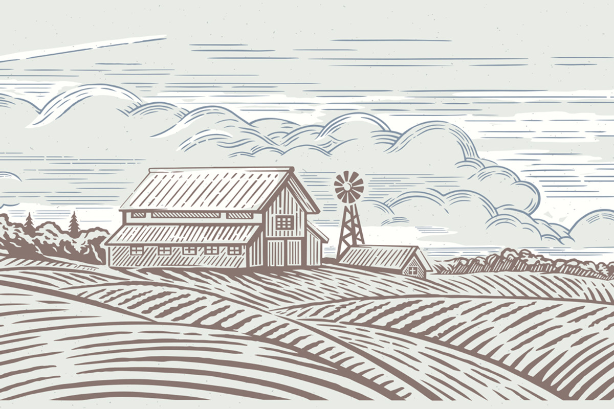 Rural landscape with Farm, an Illustration by Countryside life (Photo 8 of 9)