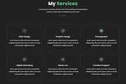 Hafiz - Dark Portfolio Resume HTML, a HTML Template by Themeplaza (Thumbnail 3 of 6)