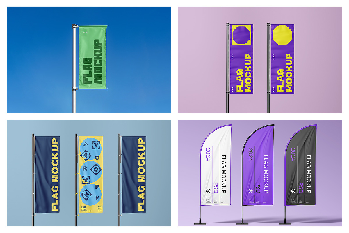 Signage Mockups vol.4 - Flag Mockups, an Advertising Mockup by MockupForest (Photo 7 of 10)