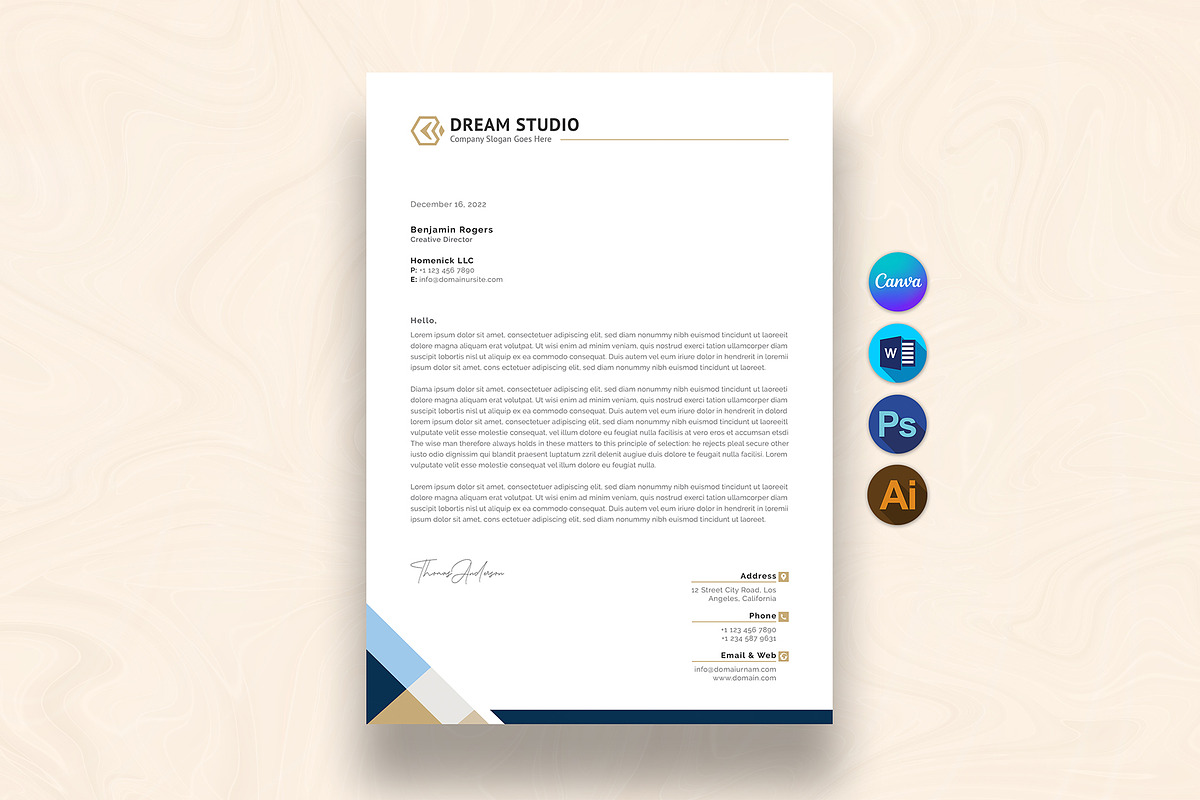 Letterhead, a Stationery Template by DesignDevisers (Photo 1 of 10)